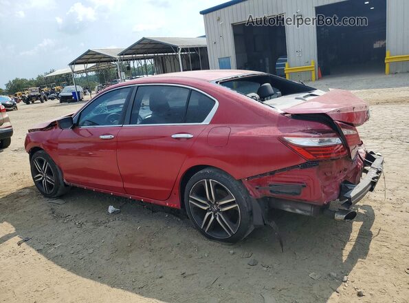 1HGCR2F58GA137047 2016 HONDA ACCORD Красный Задняя левая четверть