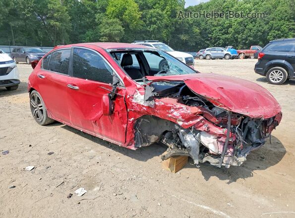 1HGCR2F58GA137047 2016 HONDA ACCORD Красный Передняя правая четверть