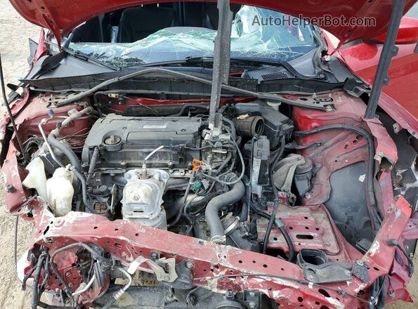 1HGCR2F58GA137047 2016 HONDA ACCORD Красный Вид задней части салона
