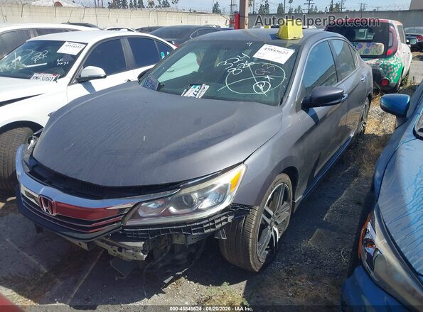 1HGCR2F58HA099658 2017 HONDA ACCORD Gray Przód lewy