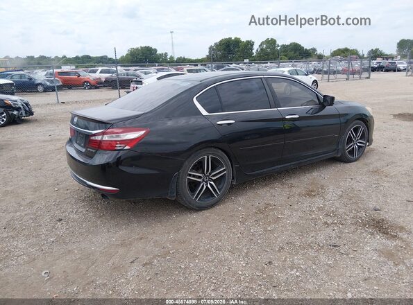 1HGCR2F58HA128818 2017 HONDA ACCORD Black Tył prawy