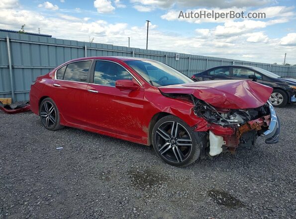 1HGCR2F58HA811960 2017 HONDA ACCORD Red Առջևի աջ