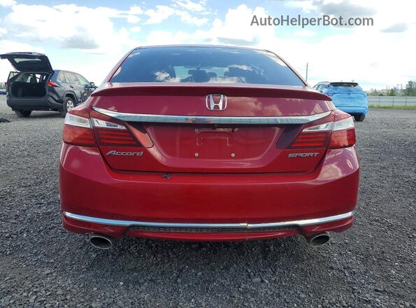 1HGCR2F58HA811960 2017 HONDA ACCORD Red Հետևի տեսք