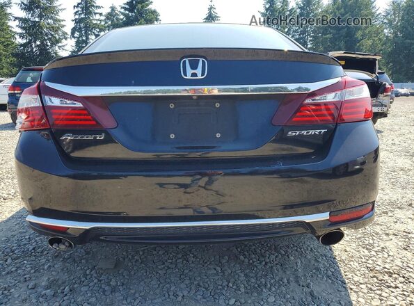 1HGCR2F59GA013238 2016 HONDA ACCORD Black Vista trasera