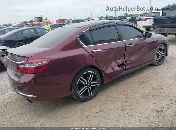 1HGCR2F59GA077389 2016 HONDA ACCORD Темно-бордовый Задняя правая четверть