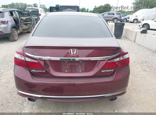 1HGCR2F59GA077389 2016 HONDA ACCORD Темно-бордовый 