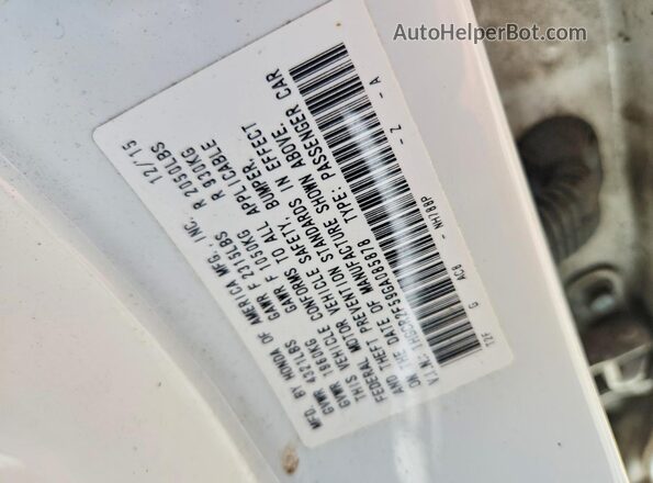 1HGCR2F59GA085878 2016 HONDA ACCORD White Vista del compartimento del motor