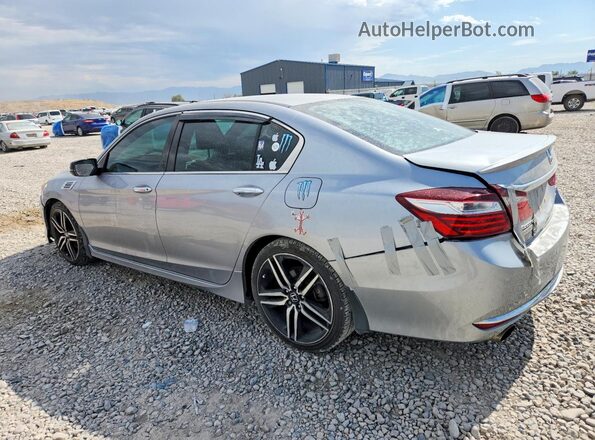 1HGCR2F59GA221555 2016 HONDA ACCORD Gray Trasero izquierdo