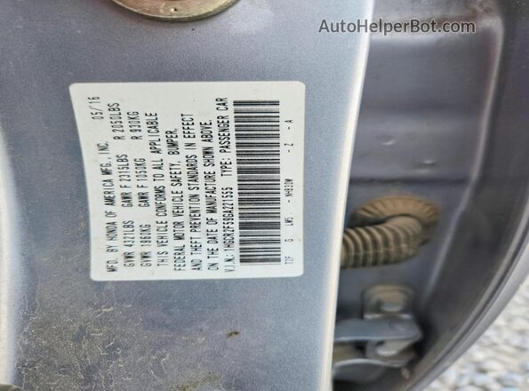 1HGCR2F59GA221555 2016 HONDA ACCORD Gray Vista del compartimento del motor