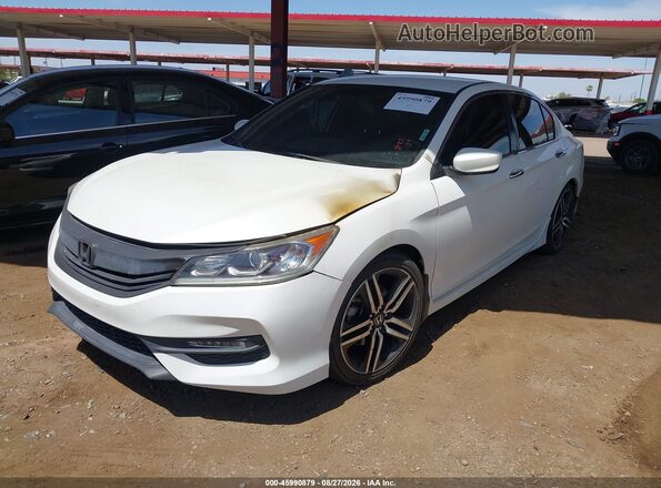 1HGCR2F59HA052283 2017 HONDA ACCORD White Առջևի ձախ երեք քառորդ տեսարան