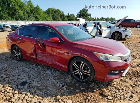1HGCR2F59HA064367 2017 HONDA ACCORD Красный Передняя правая четверть