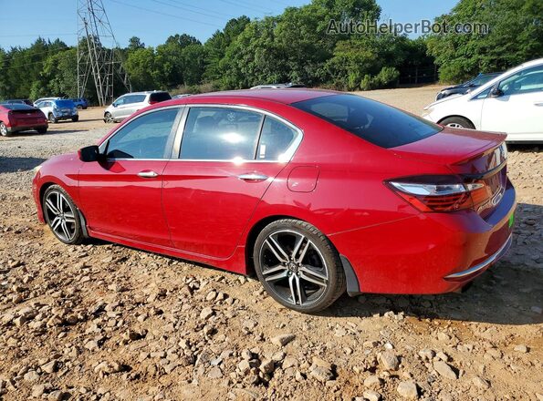1HGCR2F59HA064367 2017 HONDA ACCORD Красный Задняя левая четверть