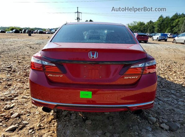1HGCR2F59HA064367 2017 HONDA ACCORD Красный Вид сзади