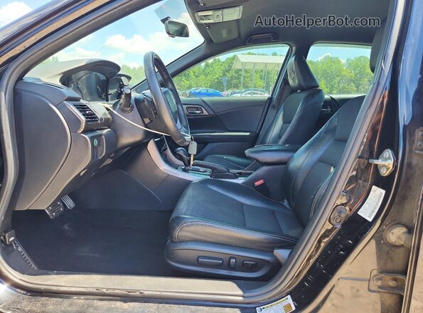 1HGCR2F59HA100784 2017 HONDA ACCORD Black Widok wnętrza z przodu