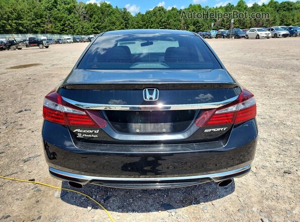 1HGCR2F59HA100784 2017 HONDA ACCORD Black Widok z tyłu
