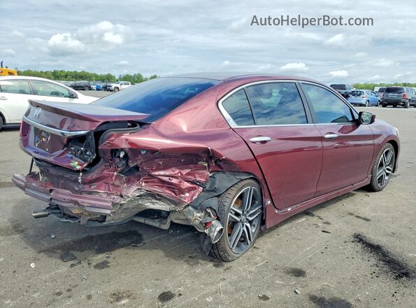 1HGCR2F59HA218057 2017 HONDA ACCORD Burgundy უკანა მარჯვენა