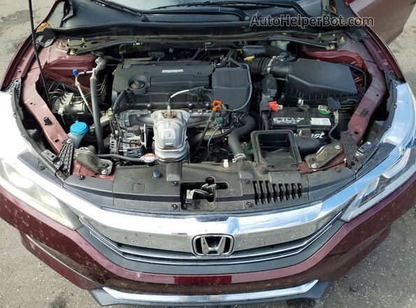 1HGCR2F59HA218057 2017 HONDA ACCORD Burgundy უკანა სალონის ხედი