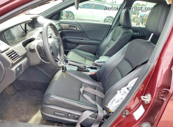 1HGCR2F59HA218057 2017 HONDA ACCORD Burgundy წინა სალონის ხედი