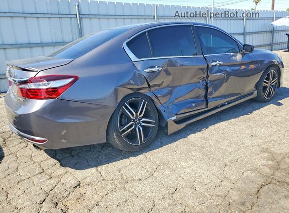 1HGCR2F59HA292904 2017 HONDA ACCORD Gray Trasero derecho