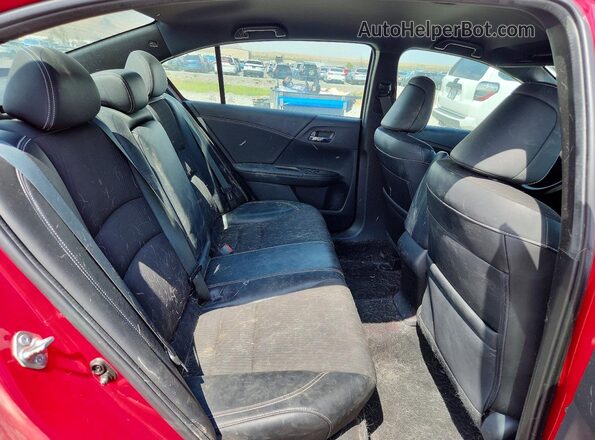 1HGCR2F5XGA029402 2016 HONDA ACCORD Red უკანა სავარძლების ხედი