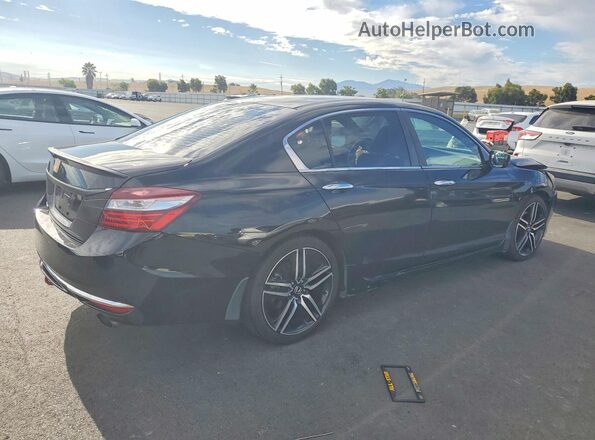 1HGCR2F5XGA058821 2016 HONDA ACCORD Black Trasero derecho