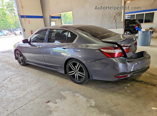 1HGCR2F5XHA104066 2017 HONDA ACCORD Серый Задняя левая четверть