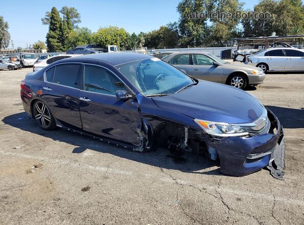 1HGCR2F5XHA128335 2017 HONDA ACCORD Blue Առջևի աջ