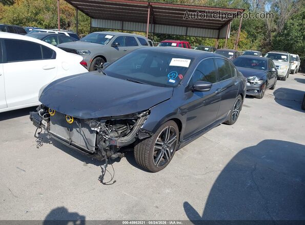 1HGCR2F5XHA233313 2017 HONDA ACCORD Gray Przód lewy