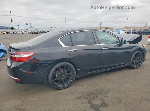 1HGCR2F5XHA263945 2017 HONDA ACCORD Черный Задняя правая четверть