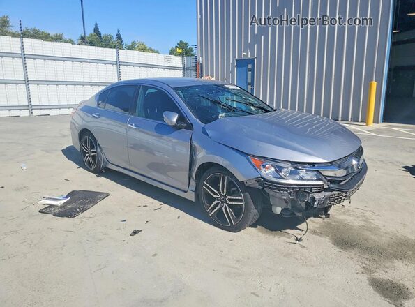 1HGCR2F60GA158984 2016 HONDA ACCORD Серебряный Передняя правая четверть