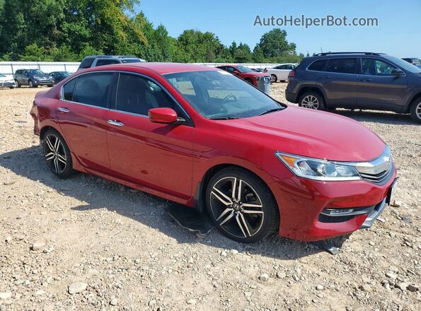 1HGCR2F61HA065425 2017 HONDA ACCORD Красный Передняя правая четверть