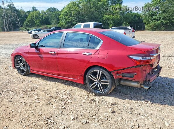 1HGCR2F61HA065425 2017 HONDA ACCORD Красный Задняя левая четверть