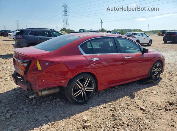 1HGCR2F61HA065425 2017 HONDA ACCORD Красный Задняя правая четверть