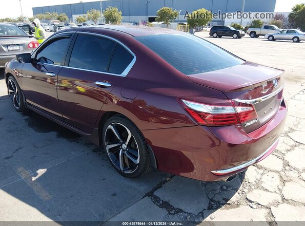1HGCR2F62HA023037 2017 HONDA ACCORD Burgundy Задня ліва чверть
