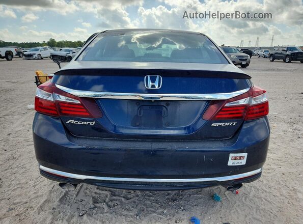 1HGCR2F62HA027699 2017 HONDA ACCORD Blue Rear view