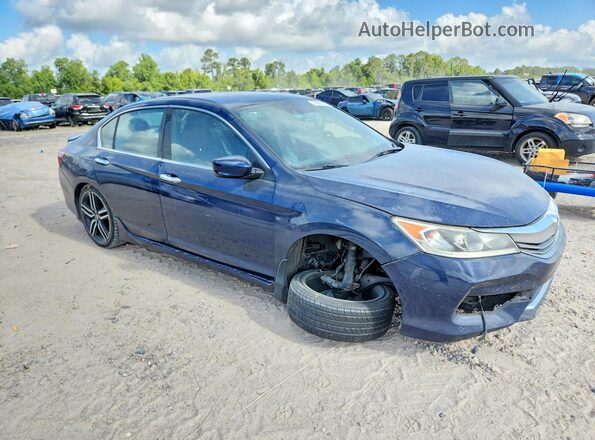 1HGCR2F62HA027699 2017 HONDA ACCORD Blue Front right