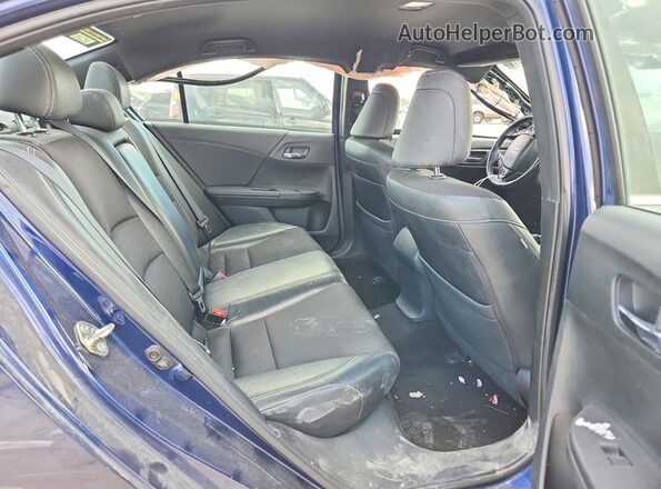 1HGCR2F62HA027699 2017 HONDA ACCORD Blue Rear seats view