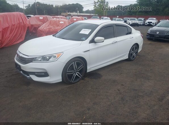 1HGCR2F65GA199157 2016 HONDA ACCORD White წინა მარცხენა ხედი სამი მეოთხედიდან