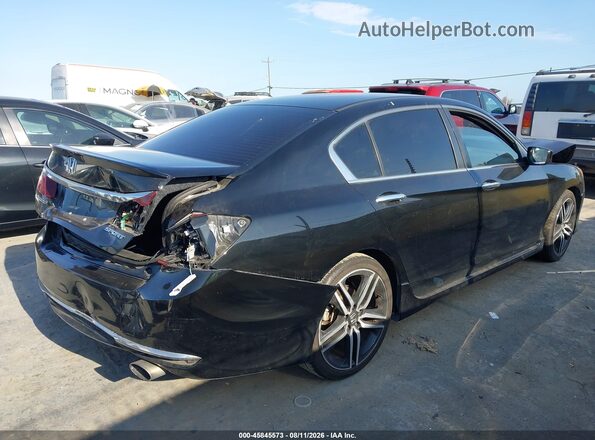 1HGCR2F65HA081661 2017 HONDA ACCORD Black Задня права чверть