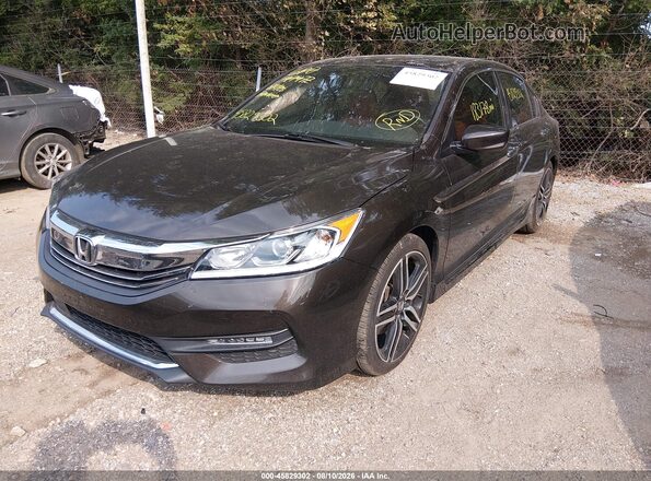 1HGCR2F66GA147472 2016 HONDA ACCORD Black Vista tres cuartos delantera izquierda