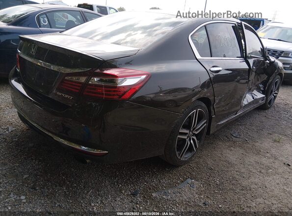 1HGCR2F66GA147472 2016 HONDA ACCORD Black Trasero derecho