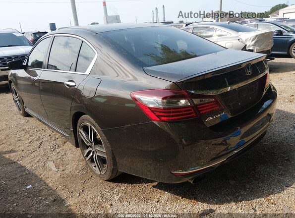 1HGCR2F66GA147472 2016 HONDA ACCORD Black Trasero izquierdo