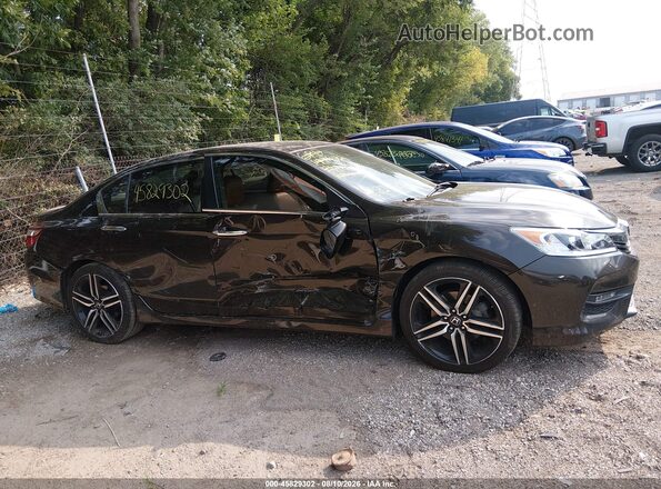 1HGCR2F66GA147472 2016 HONDA ACCORD Black Vista interior trasera