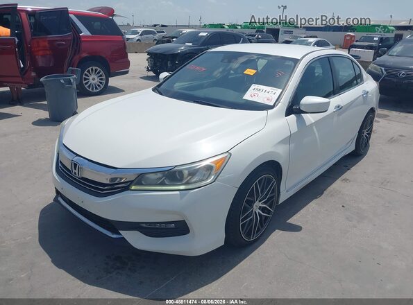 1HGCR2F66HA218090 2017 HONDA ACCORD White წინა მარცხენა ხედი სამი მეოთხედიდან