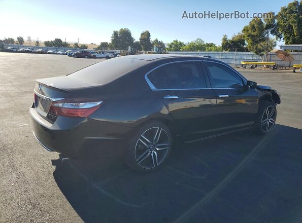 1HGCR2F68GA136702 2016 HONDA ACCORD Черный Задняя правая четверть