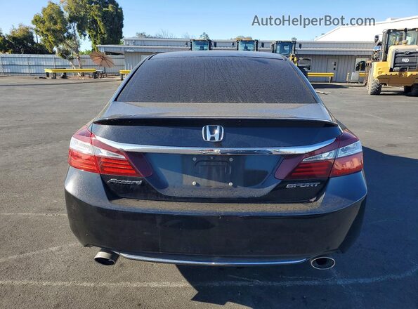 1HGCR2F68GA136702 2016 HONDA ACCORD Черный Вид сзади