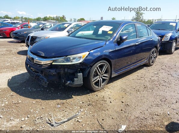 1HGCR2F68HA243976 2017 HONDA ACCORD Dark Blue Front left