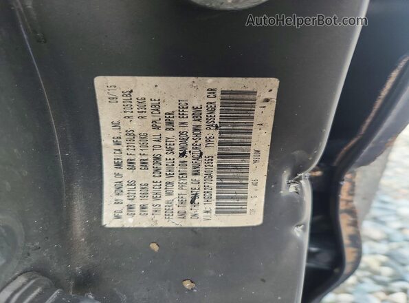 1HGCR2F73GA012555 2016 HONDA ACCORD Black Շարժիչի բաժամունքի տեսք