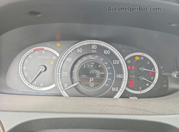 1HGCR2F73GA135577 2016 HONDA ACCORD Charcoal Вид щитка приладів