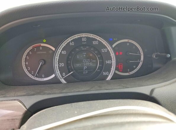 1HGCR2F73HA294018 2017 HONDA ACCORD Gray Вид щитка приладів